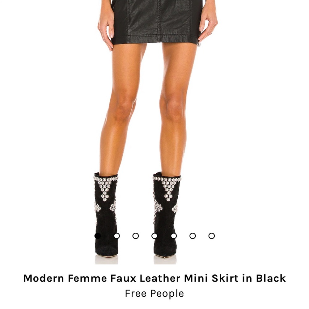 Free People Modern Femme Faux Leather Mini Skirt